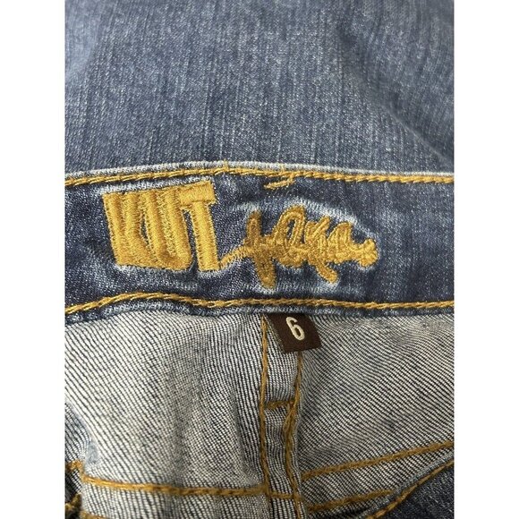 KUT from the Kloth Jeans Womens 6 Blue Straight Leg Dark Wash Office Dress - Picture 3 of 6